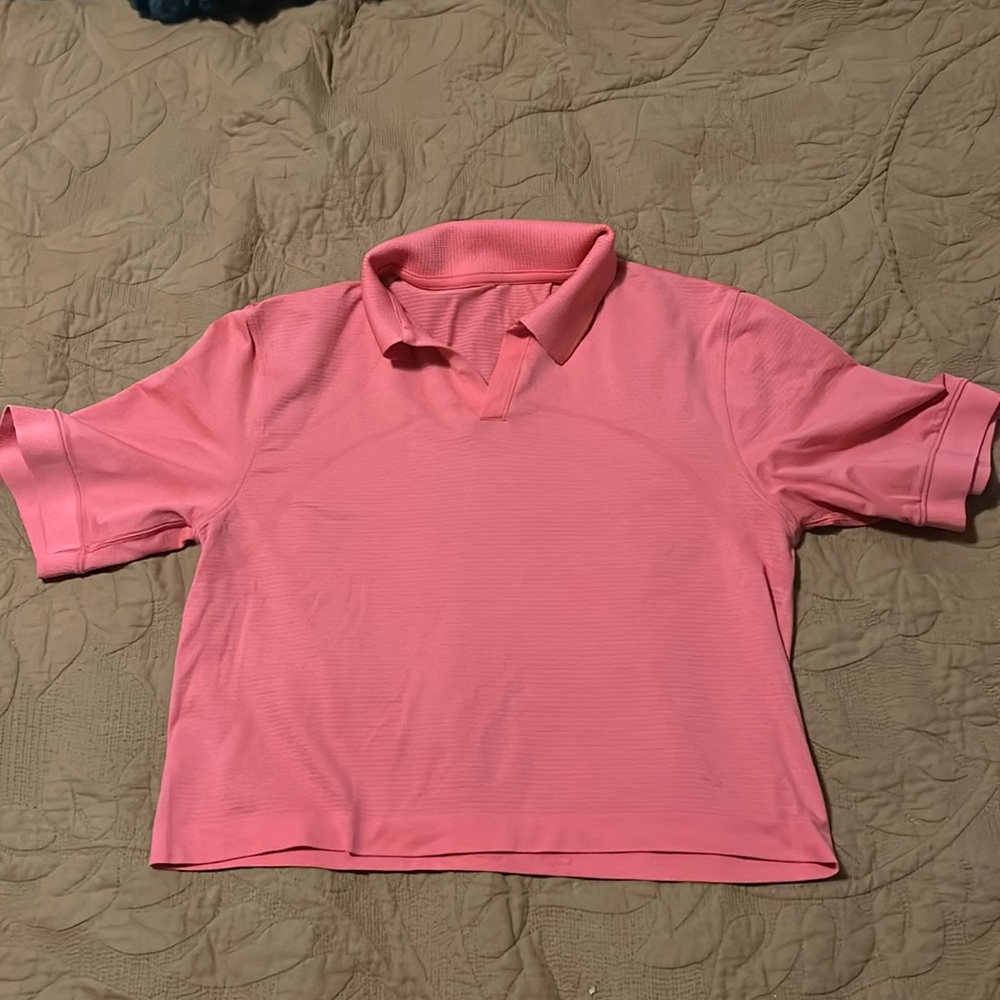 EUC Lululemon Swiftly relaxed cropped polo
